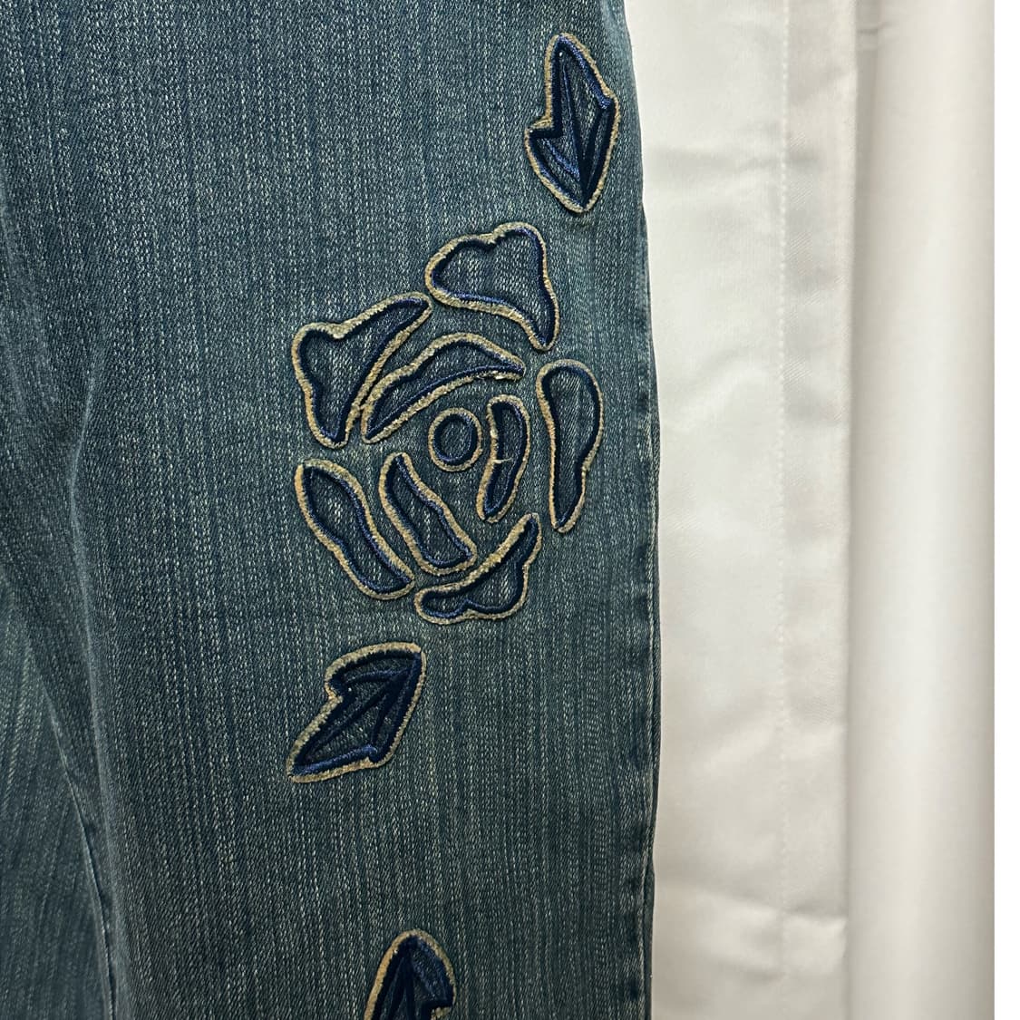 오리엔탈무드 플라워패치 데님 팬츠 상품이미지2