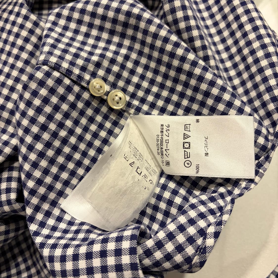 [S] 폴로 랄프로렌 깅엄체크 네이비 셔츠 D773 상품이미지8