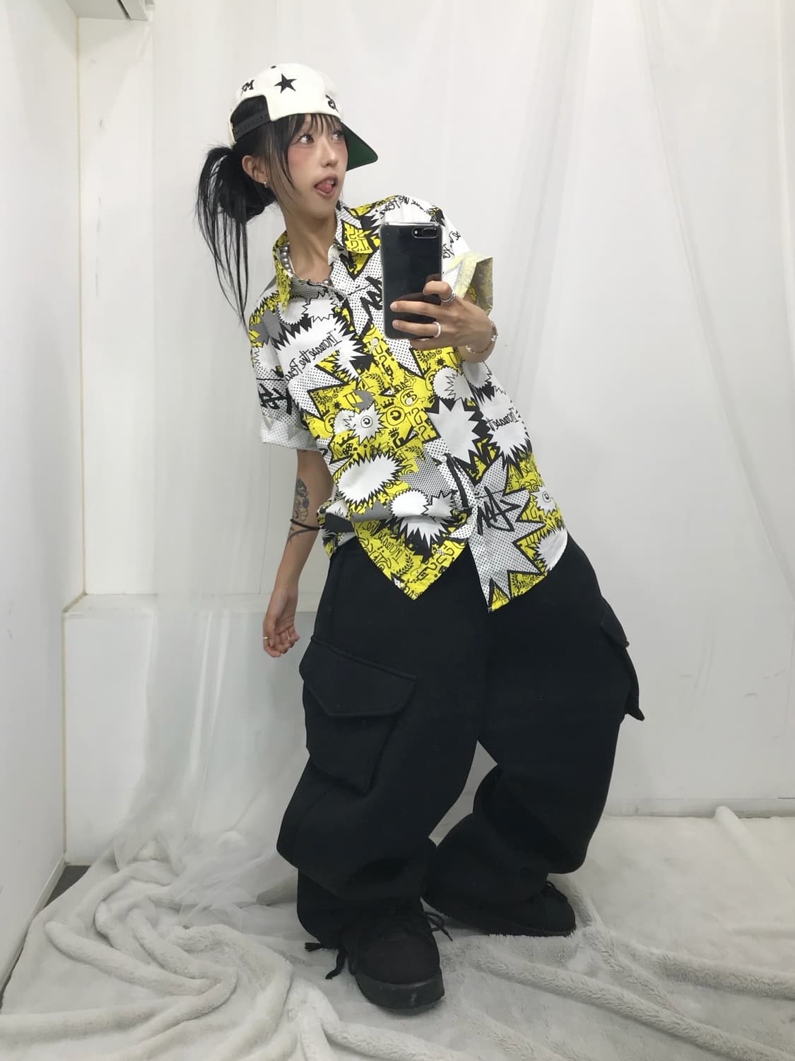 < Stussy 00s Multi Pattern Shirt ! > 상품이미지4