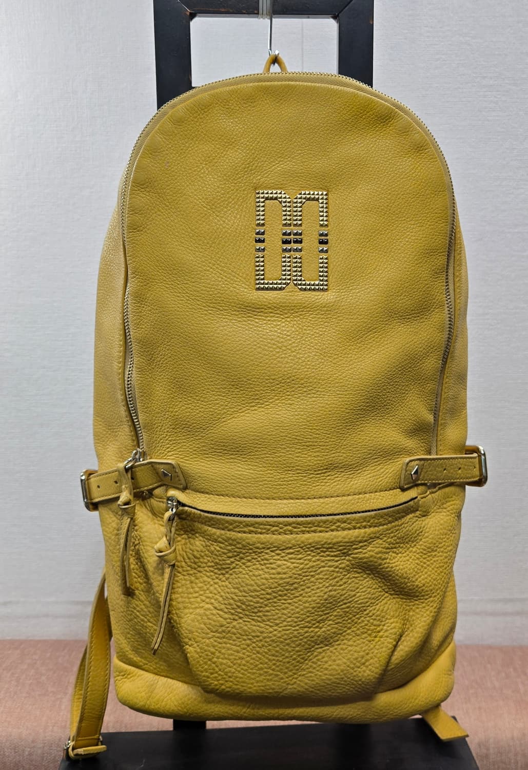 닥스 정품 백팩 옐로우 천연소가죽 상품이미지1