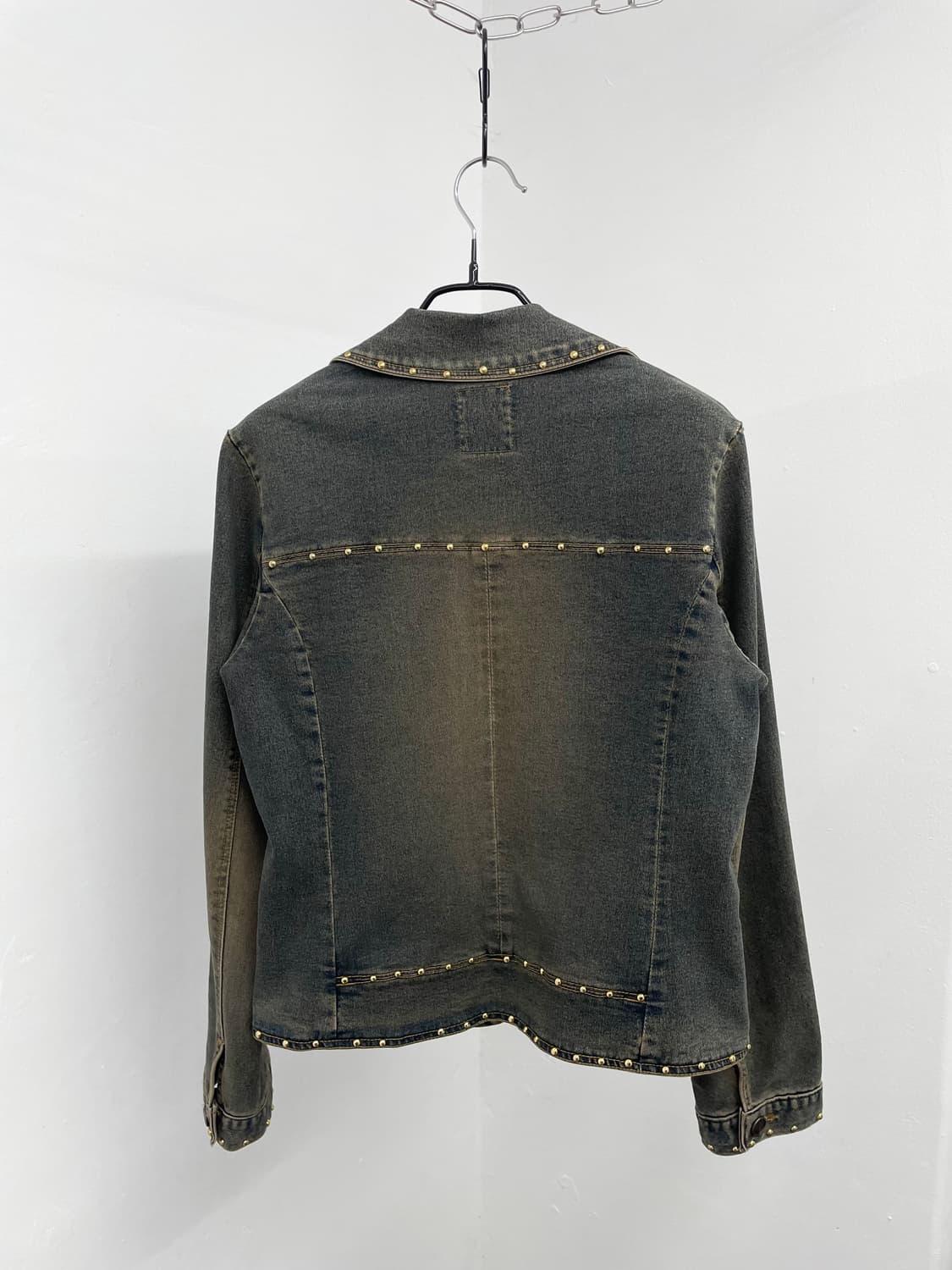 y2k 워싱 스터드 데님 자켓 상품이미지7