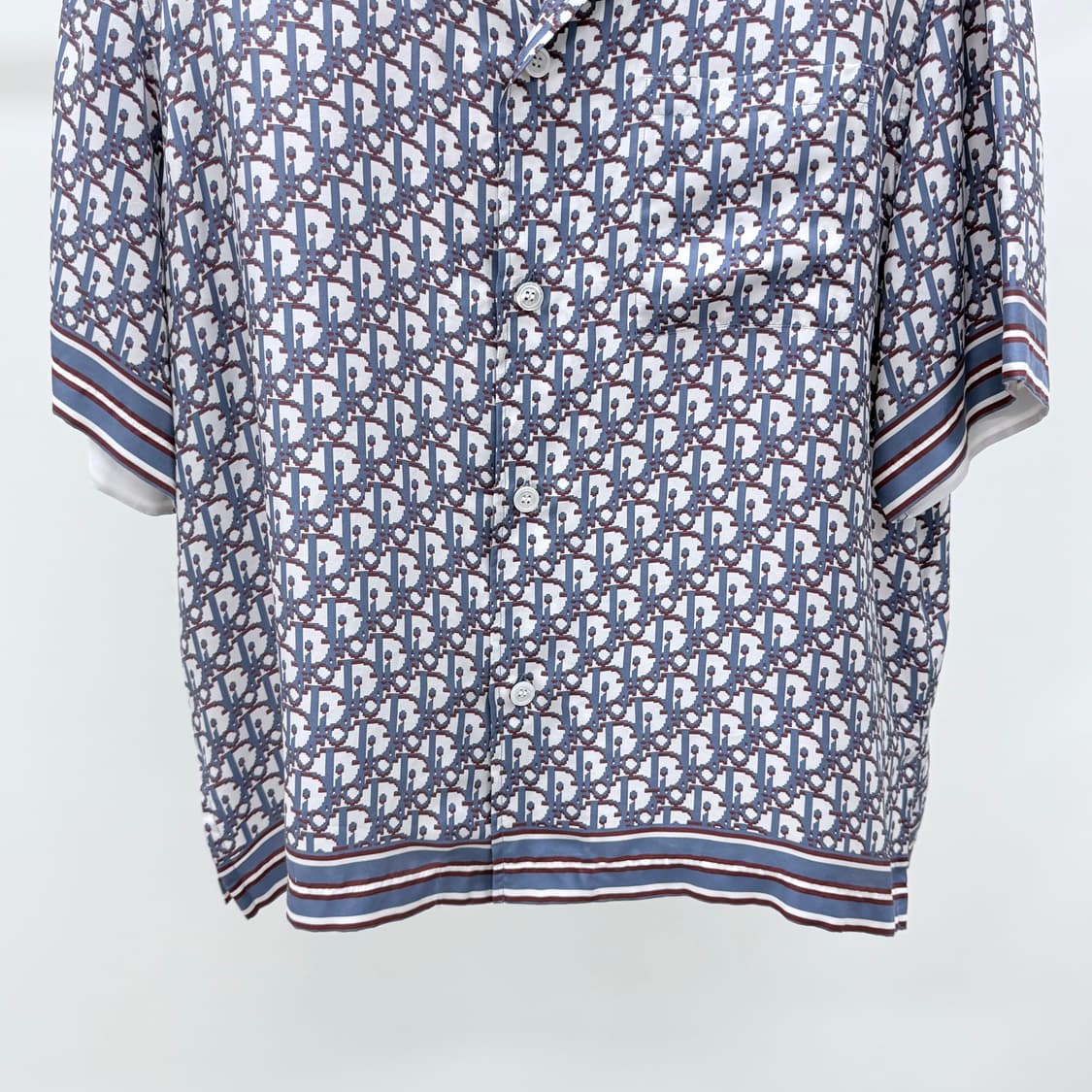 [S+급/41] 디올 오블리크 자카드 실크 반팔 셔츠 상품이미지3