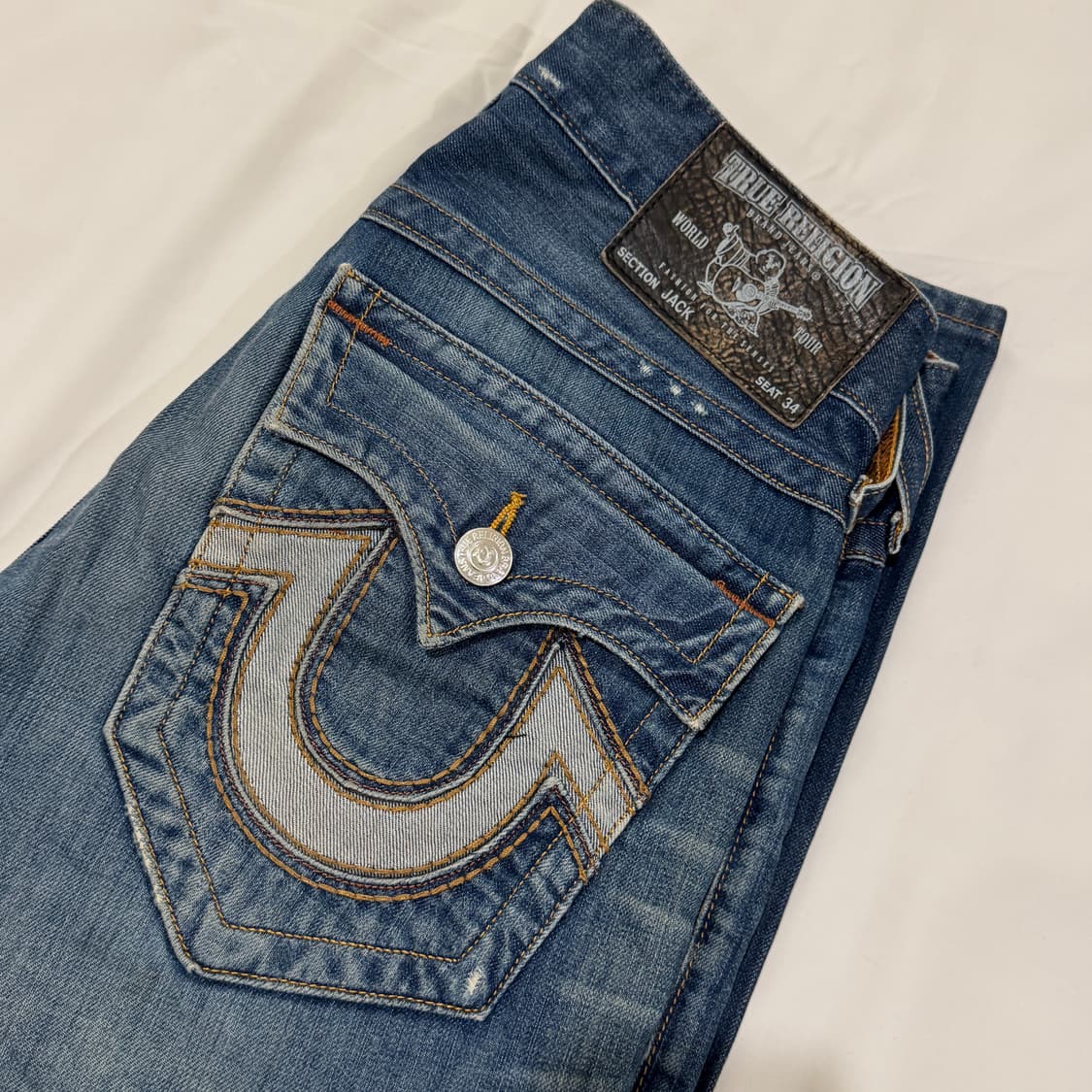 트루릴리젼 빈티지 스트레이트핏 데님 팬츠 34 상품이미지6