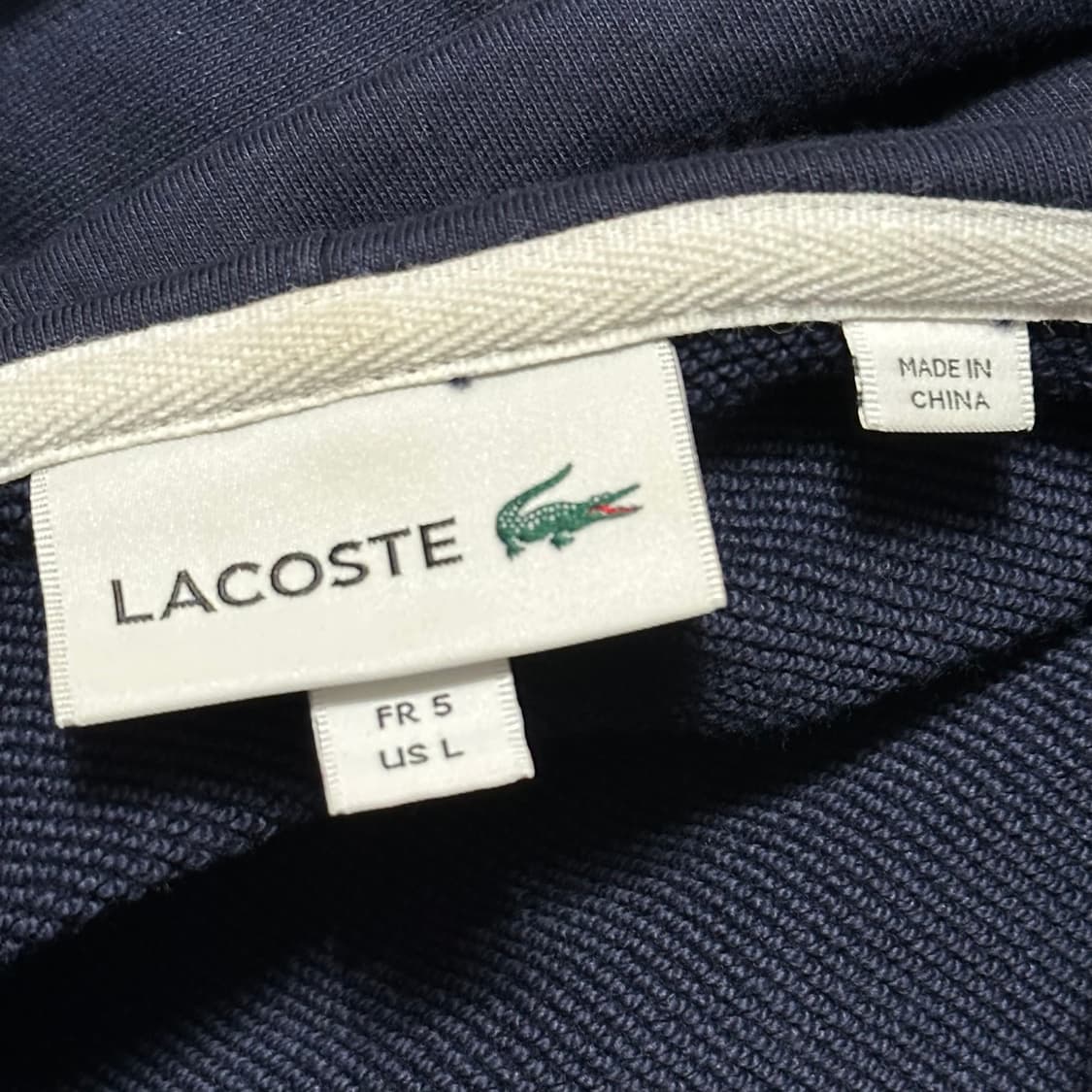 L 라코스테 네이비 써멀 후드티 상품이미지2