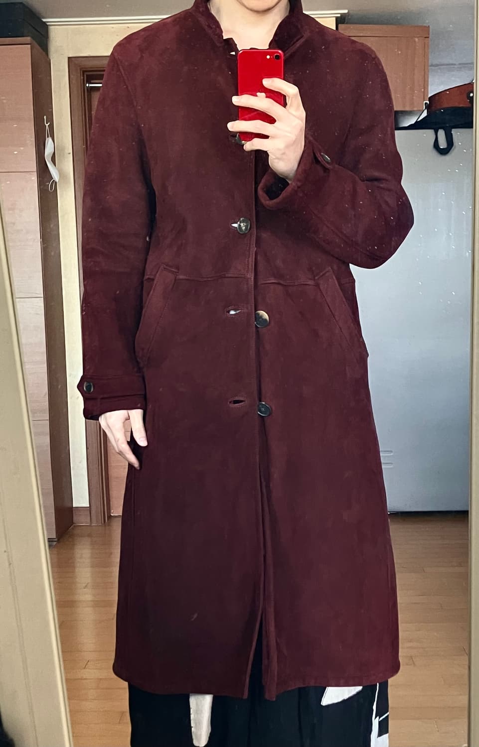 페라가모 무스탕 롱코트 상품이미지1