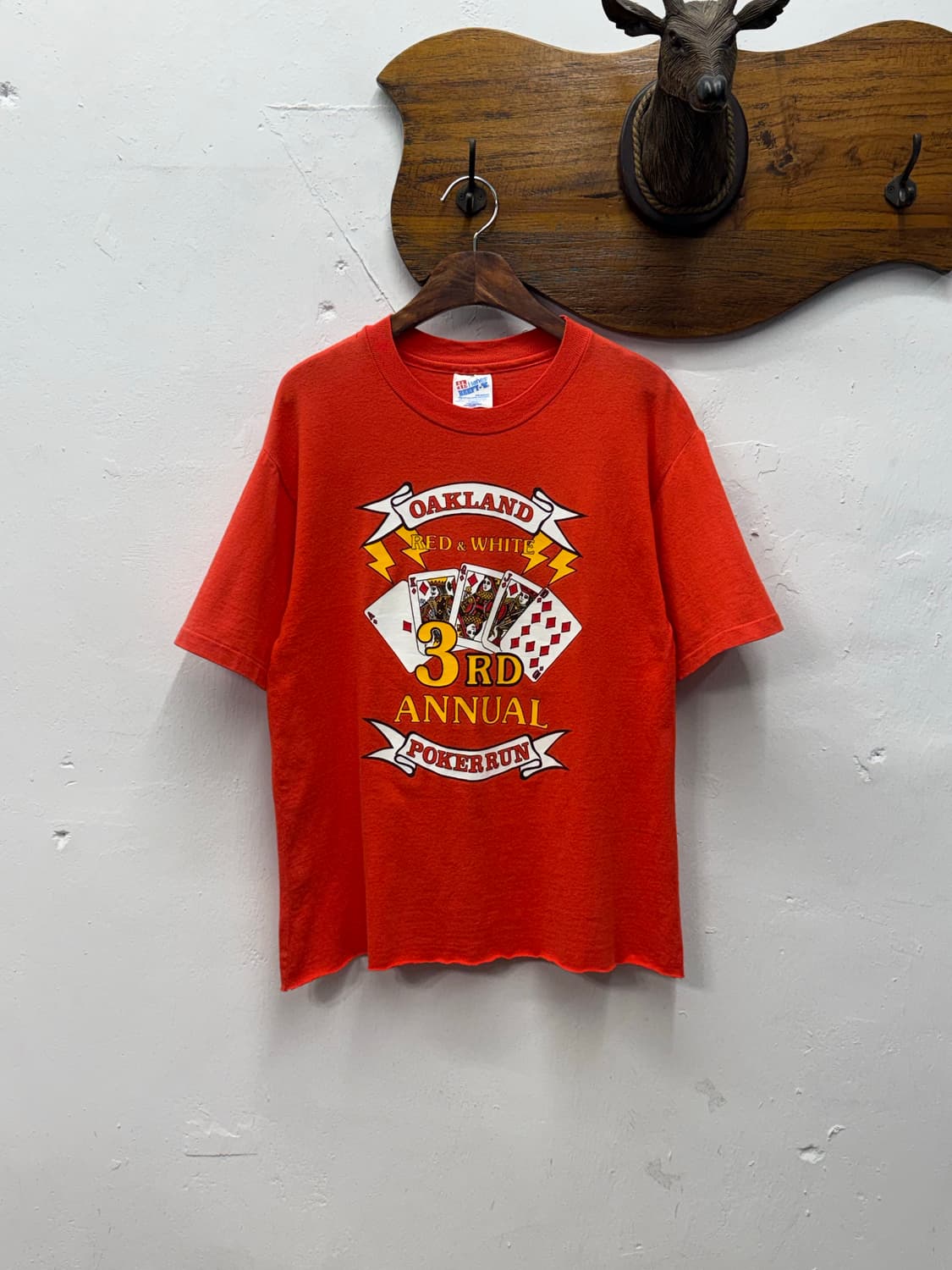 USA Hanes Beefy-T Poker Run Short Sleeve 상품이미지1