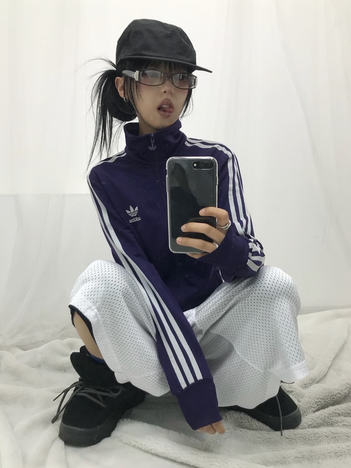 🔮 아디다스 오리지널 퍼플/실버 트랙 져지 🔮 상품이미지1