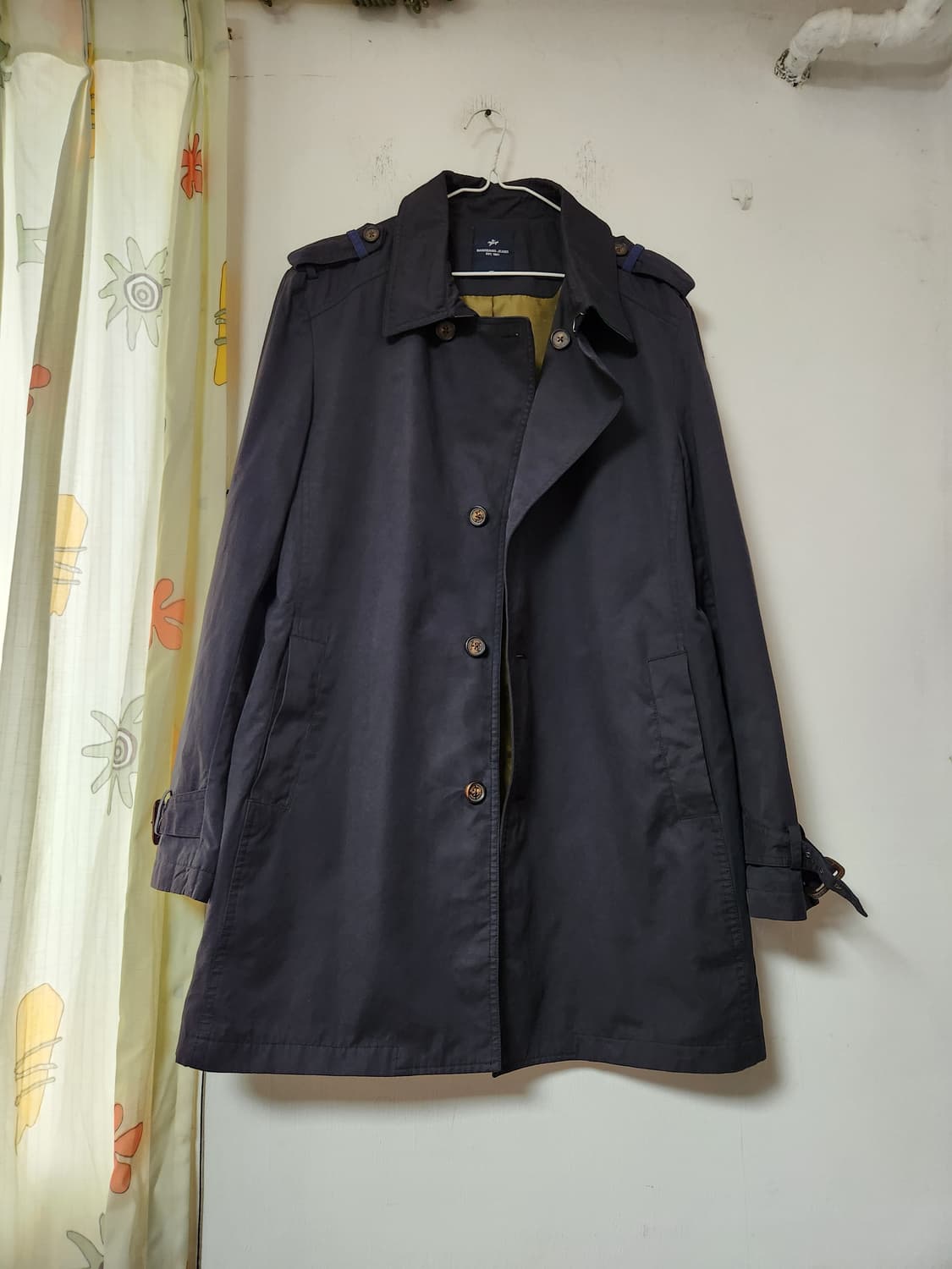 뱅뱅진 남성 네이비 트렌치 코트105 상품이미지3
