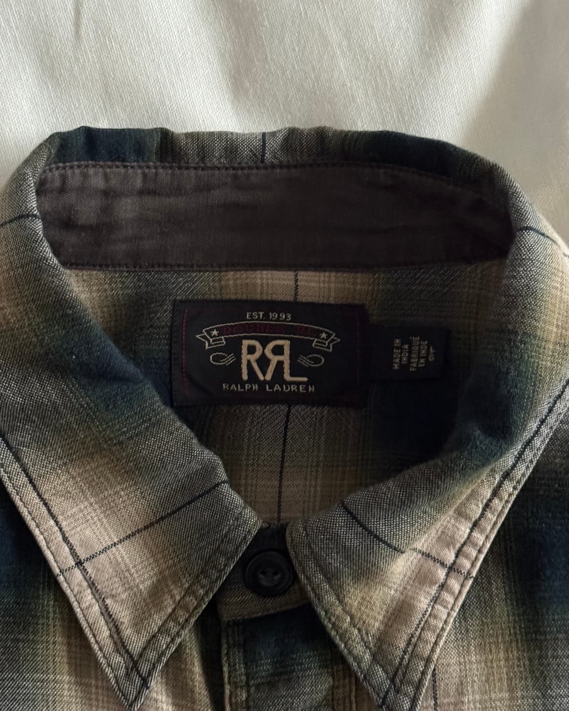 [L] RRL 더블알엘 옴브레 체크 셔츠 상품이미지3