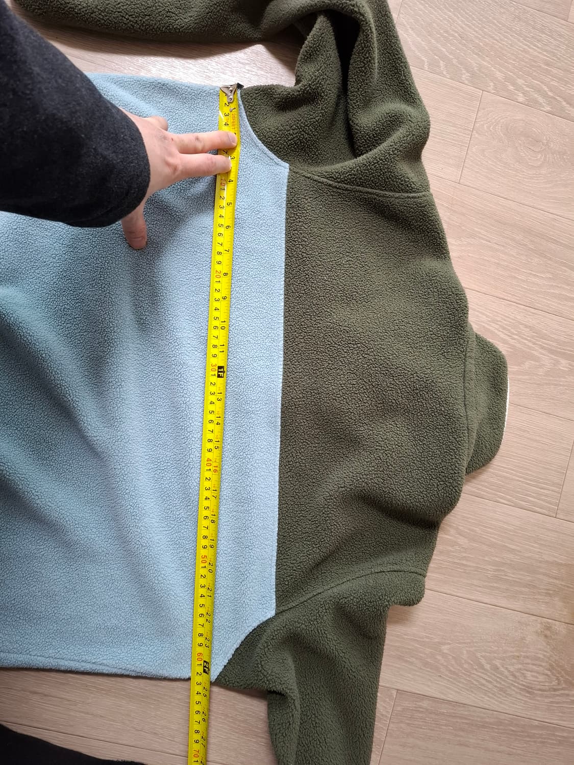 우먼스 XL 파타고니아 신칠라 플리스 풀오버 그린/블루 상품이미지8