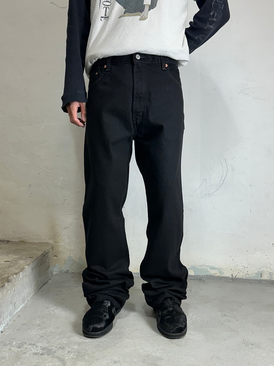 *데드스탁* 00's 빈티지 리바이스 517 블랙 부츠컷 플레어진 상품이미지1