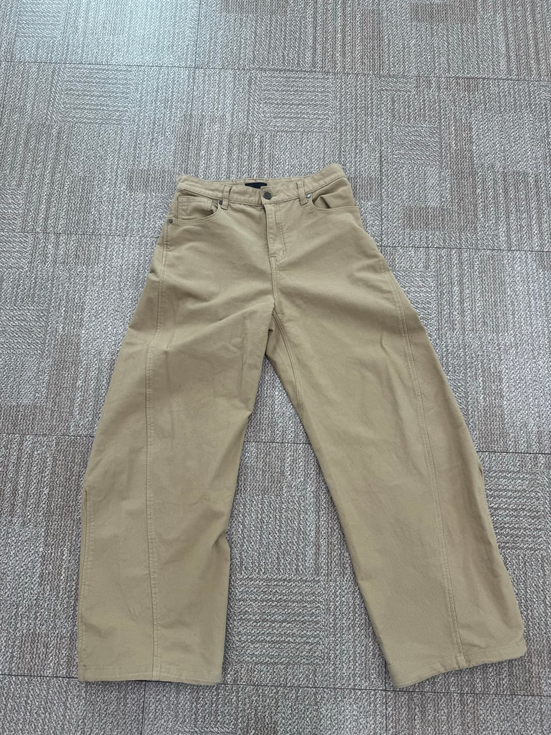 DNSR 트윌 커브드 치노 팬츠 베이지 상품이미지1