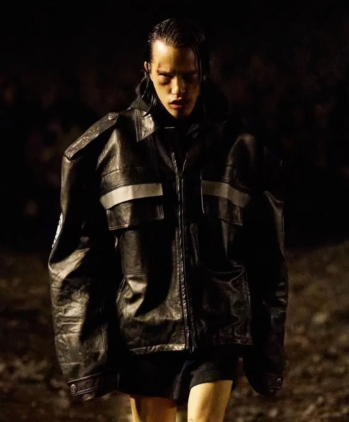 [2]발렌시아가 유니폼 레더 자켓 상품이미지3