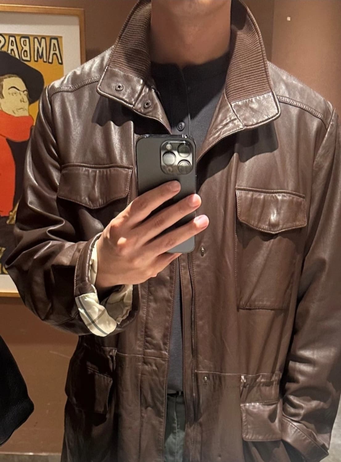 [정품인증서 포함] 로로피아나 트래블러 램스킨 자켓 56(110) 판매 상품이미지2