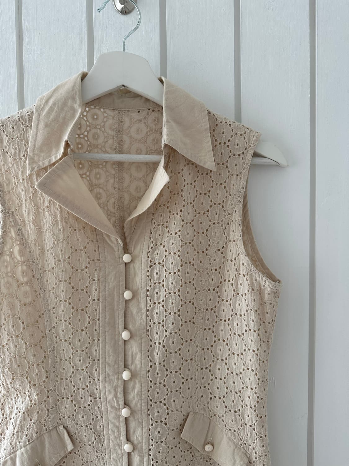 Ivory punching vest dress 상품이미지2