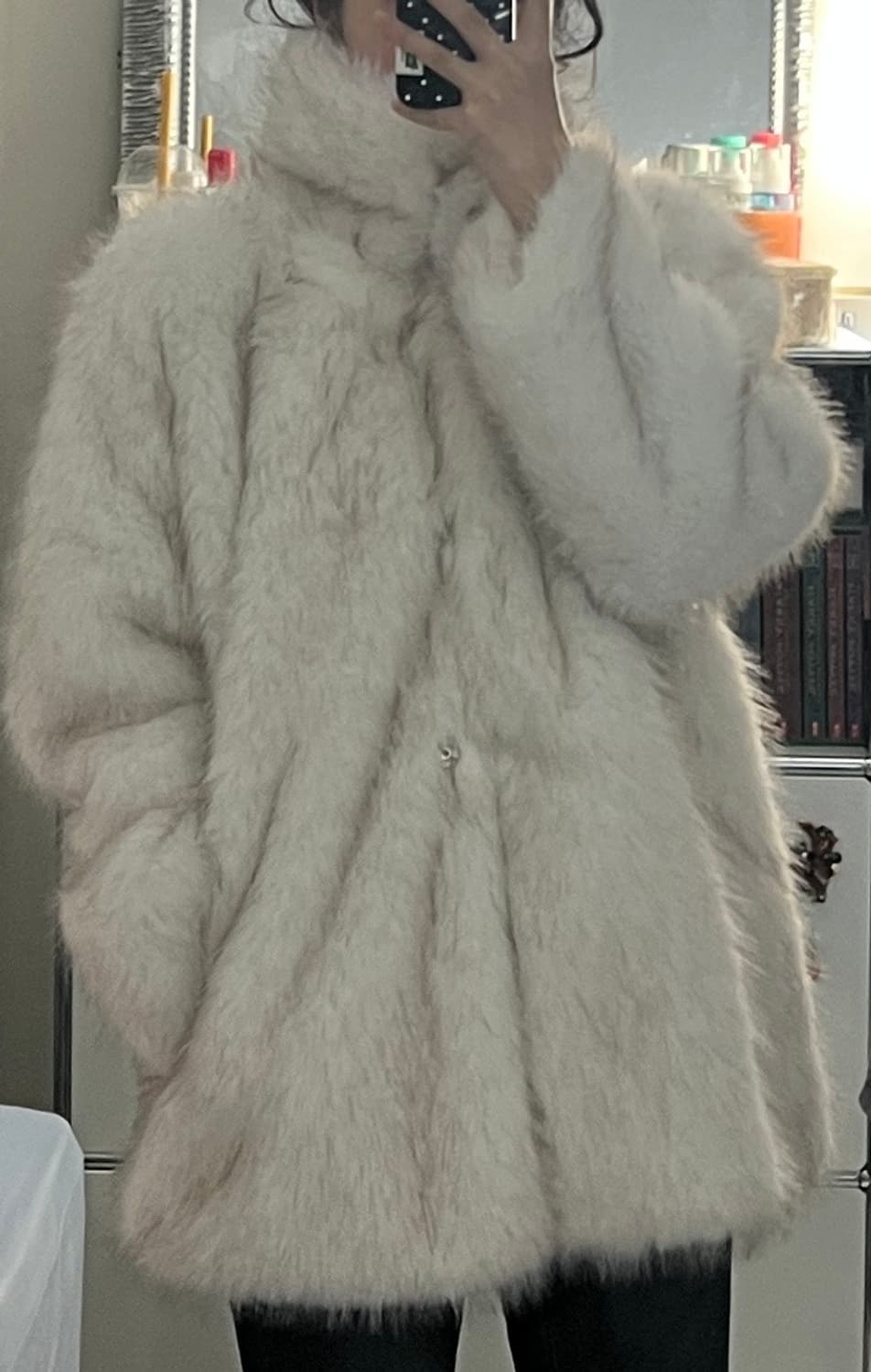 하이넥 믹스 퍼자켓 상품이미지1