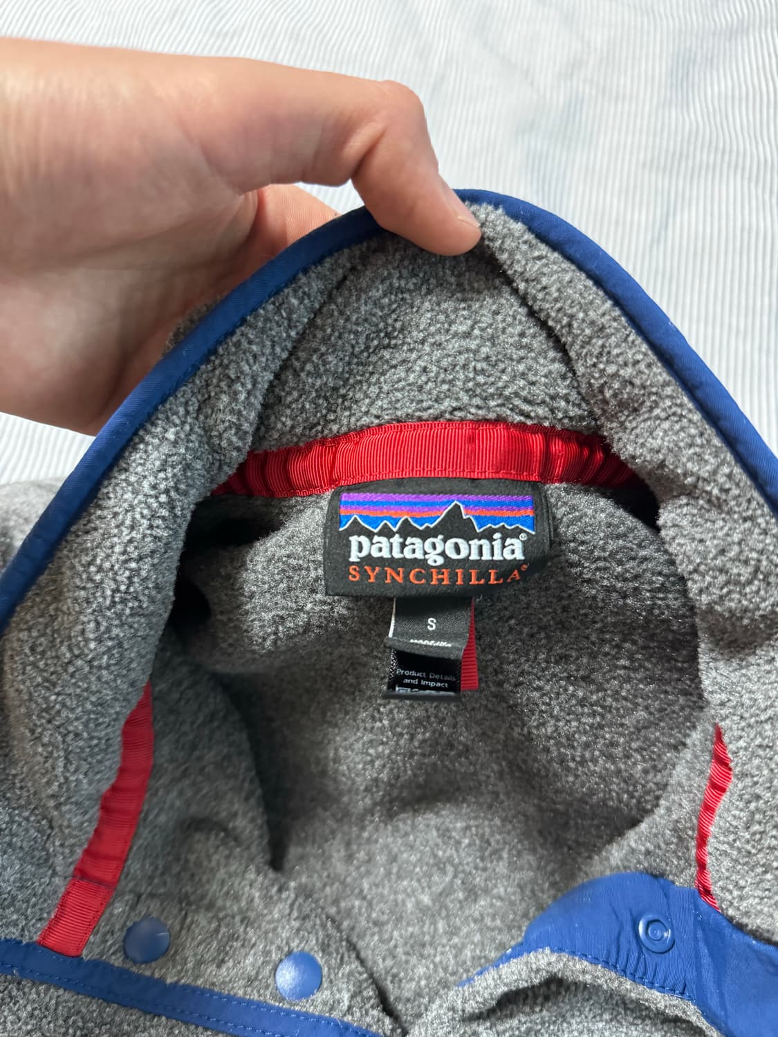 파타고니아 신칠라 스냅-T 플리스 풀오버 니켈 블루 S 상품이미지8
