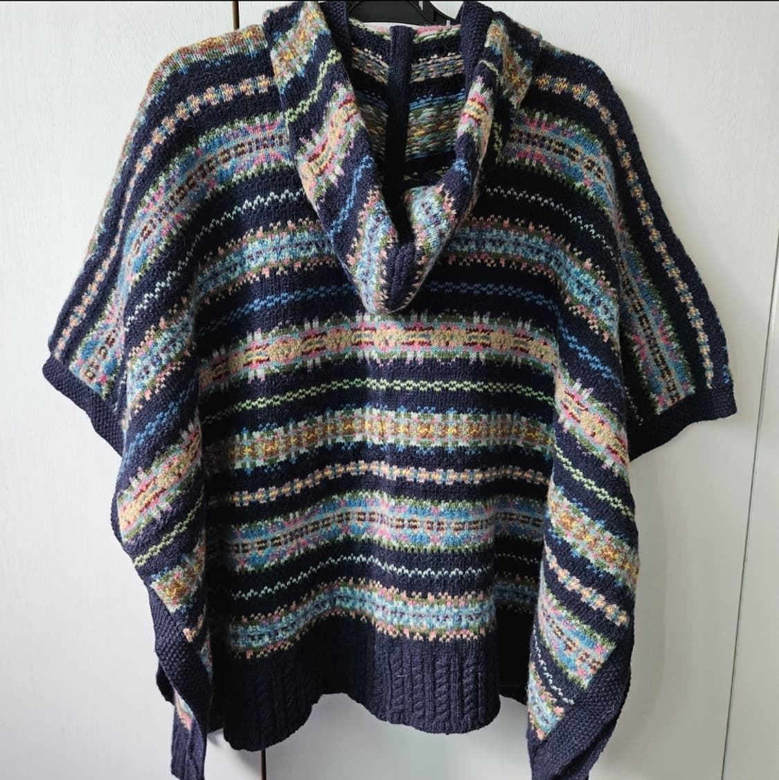 급처) 폴로 랄프로렌 페어아일 울 니트 케이프 후드 판초 희귀 빈티지 상품이미지3