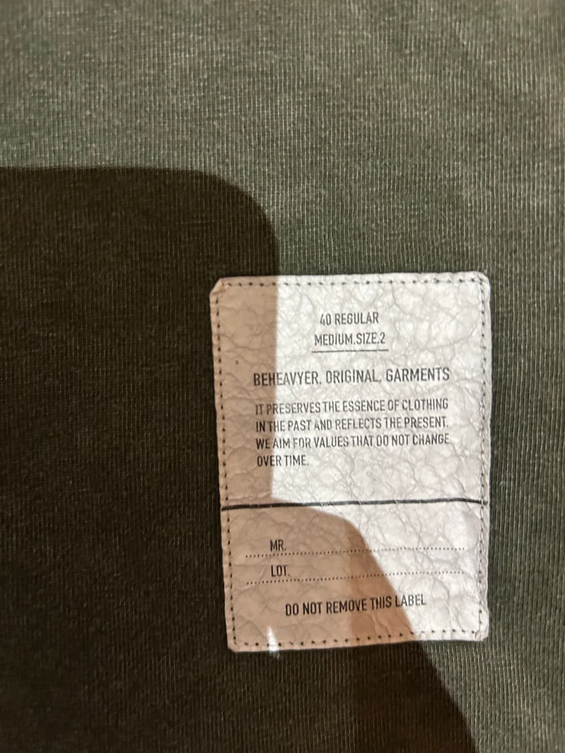 비헤비어 DISTRESSED MIL L/S SHIRTS 올리브 2사이즈 상품이미지3