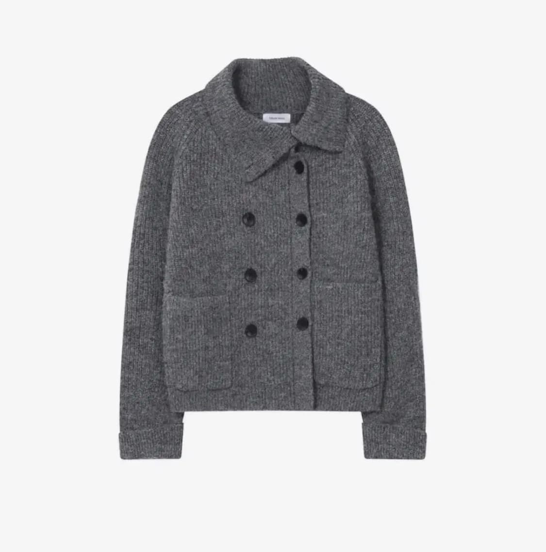 미세키서울 더블 버튼 볼드 니트 그레이 가디건 회색 상품이미지2