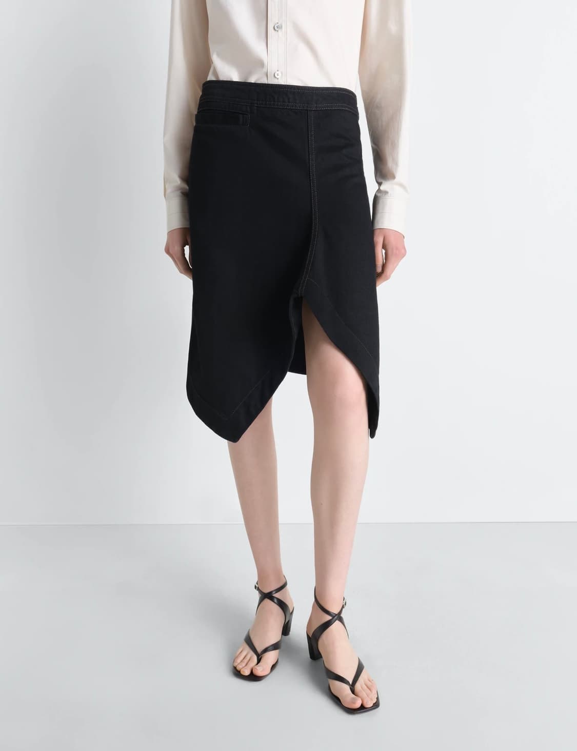 [38]르메르 26ss ASYMMETRIC 데님 스커트/블랙 상품이미지1