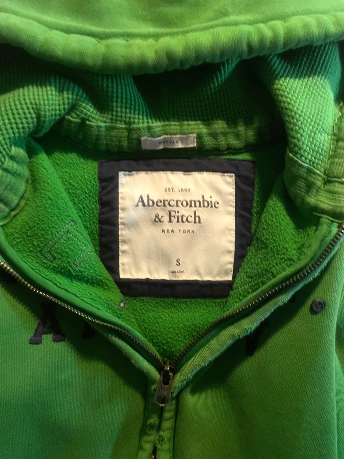 아베크롬비 후드집업 그린 네이비 상품이미지2
