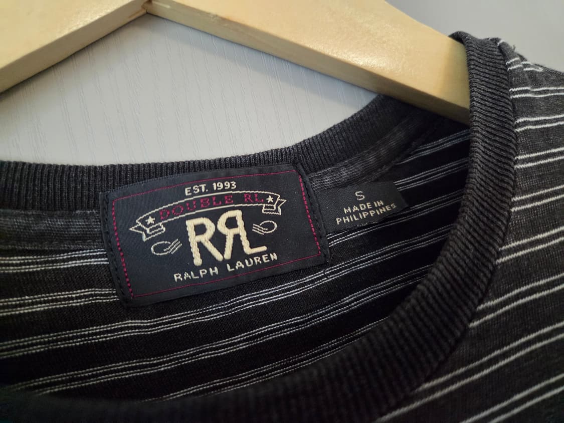 RRL 더블알엘 블랙 스트라이프 반팔 티셔츠 S 상품이미지3
