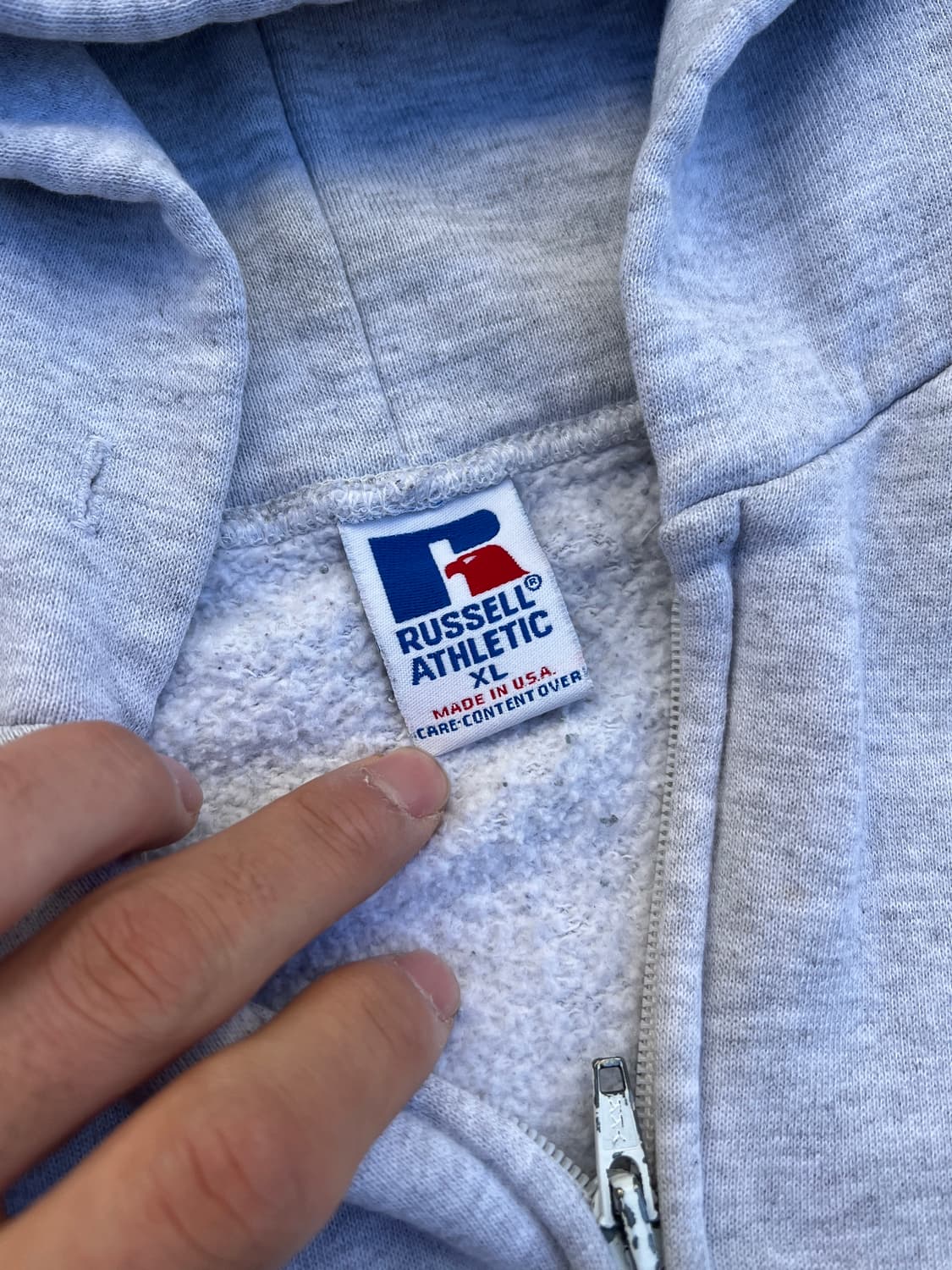 [XL] 90s 미제 러셀 후드집업 그레이 상품이미지4