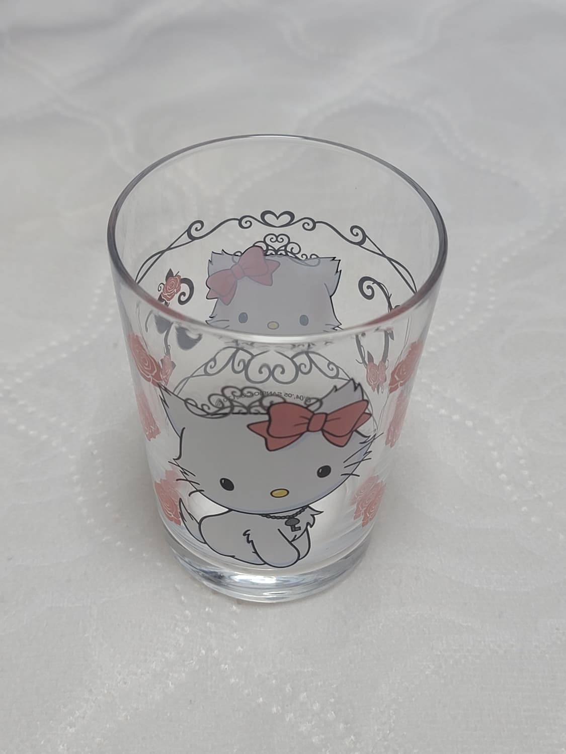 산리오 2005 챠미키티 장미 유리컵 고전키티 빈티지 챠미 상품이미지2