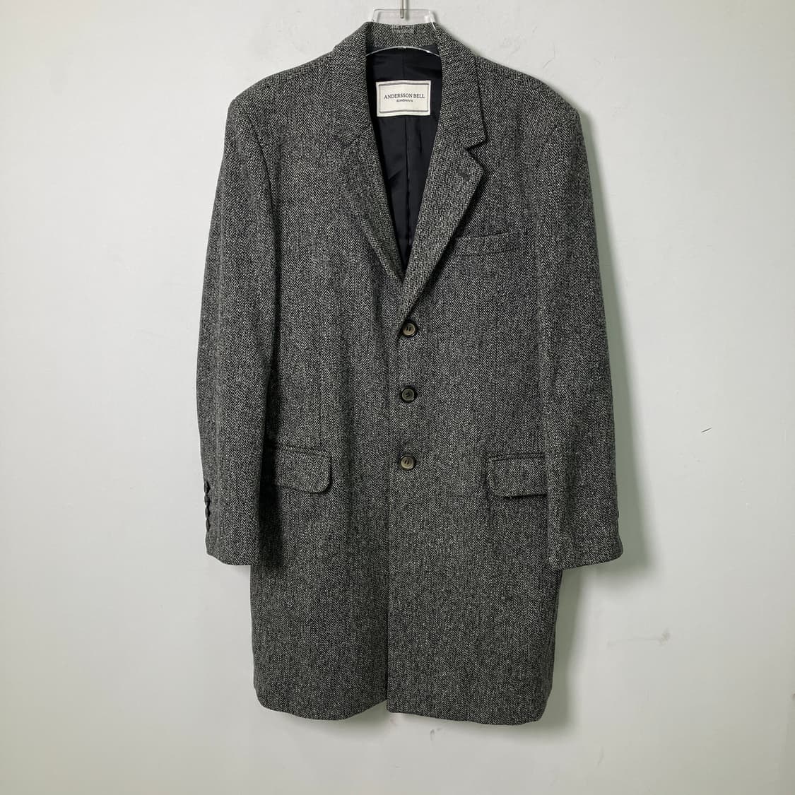 앤더슨벨 헤링본 울 싱글 코트 L 상품이미지1