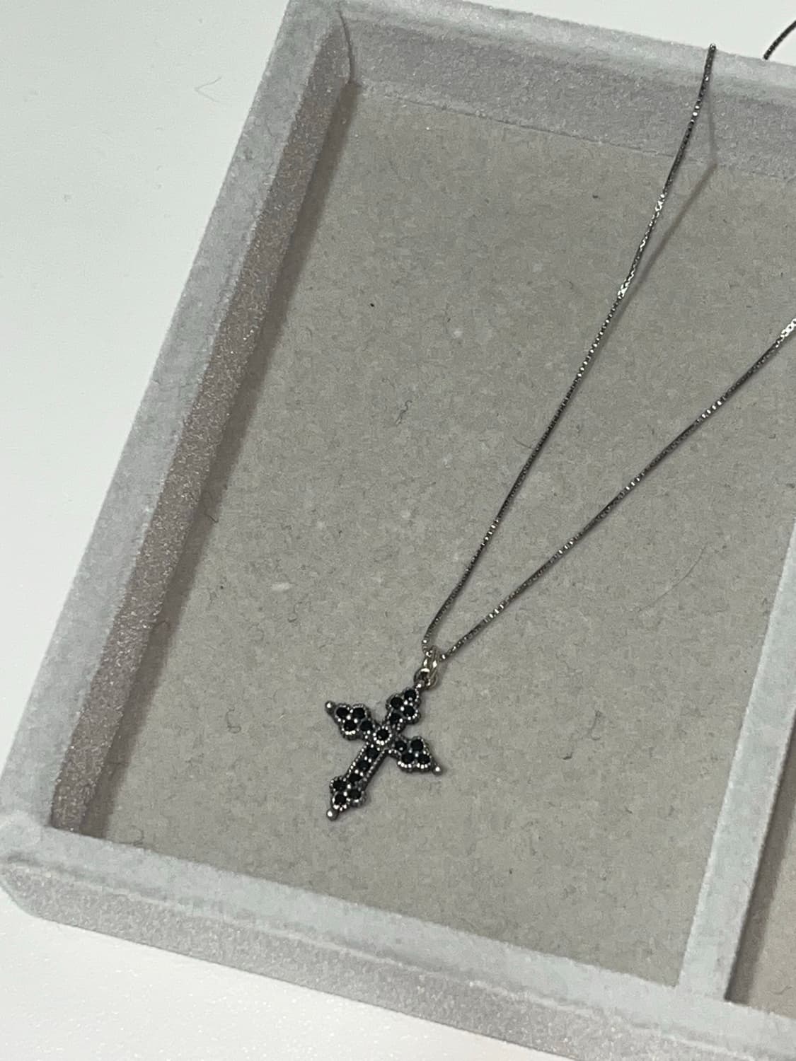 십자가 실버 네크리스 상품이미지1