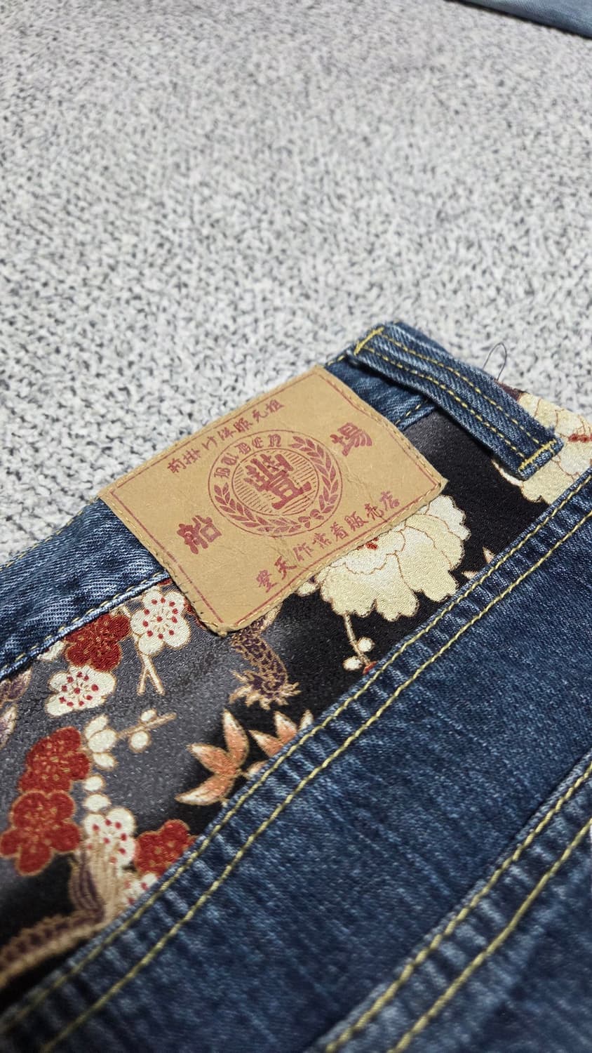 豊天商店 공작&꽃 자수 오리엔탈 반바지 상품이미지3