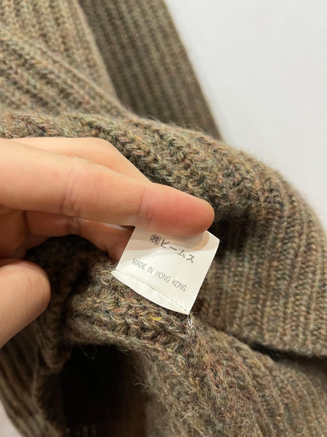 빔즈 하드웨어 퓨어울 니트 스웨터 Made in HK 상품이미지5