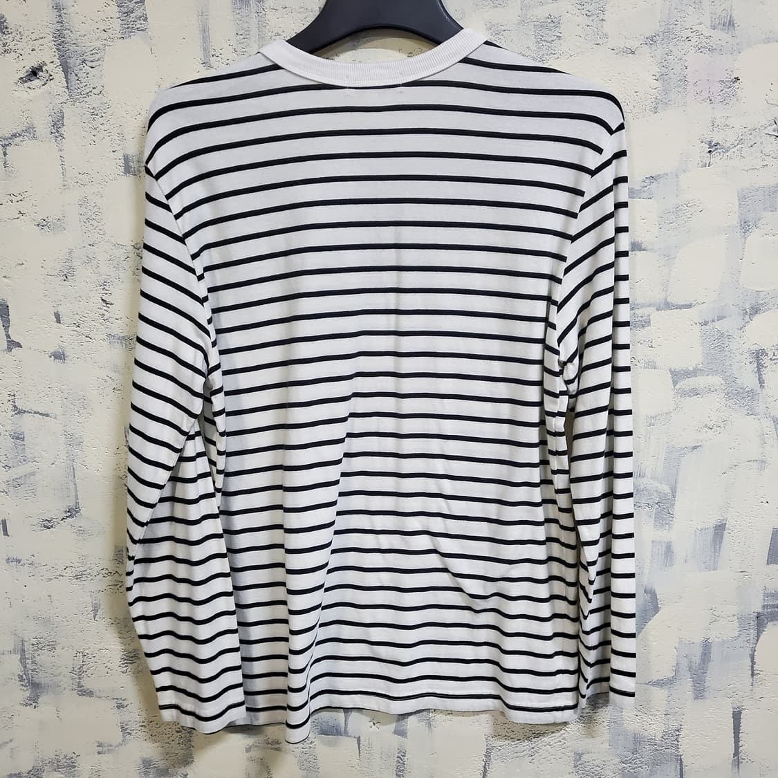 바스틱 화이트 블랙 스트라이프 긴팔티  상품이미지2