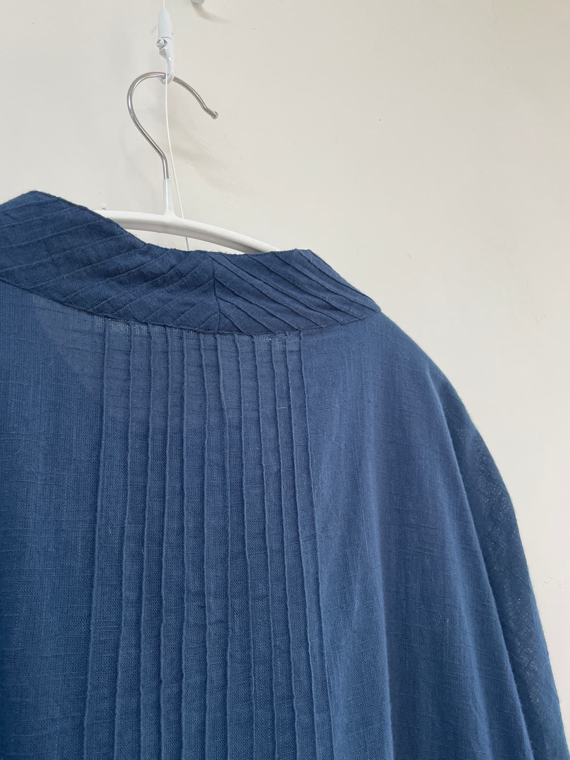 네이비 코튼 핀턱 원피스 상품이미지7