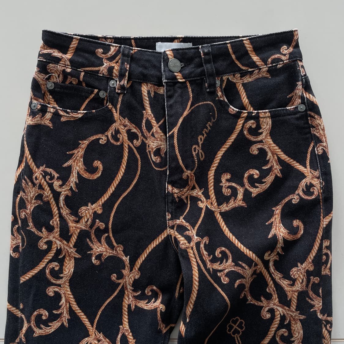 가니 바로크 프린트 데님 팬츠 바지 상품이미지1