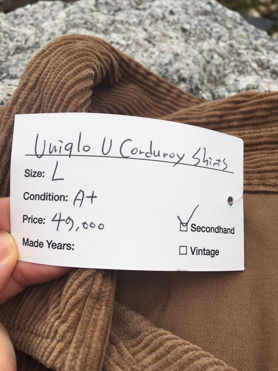 유니클로 코듀로이 셔츠 상품이미지2