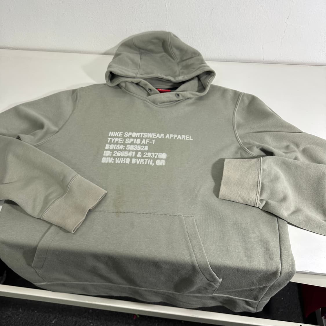 XL 나이키 카키 에어포스 후드티 상품이미지2