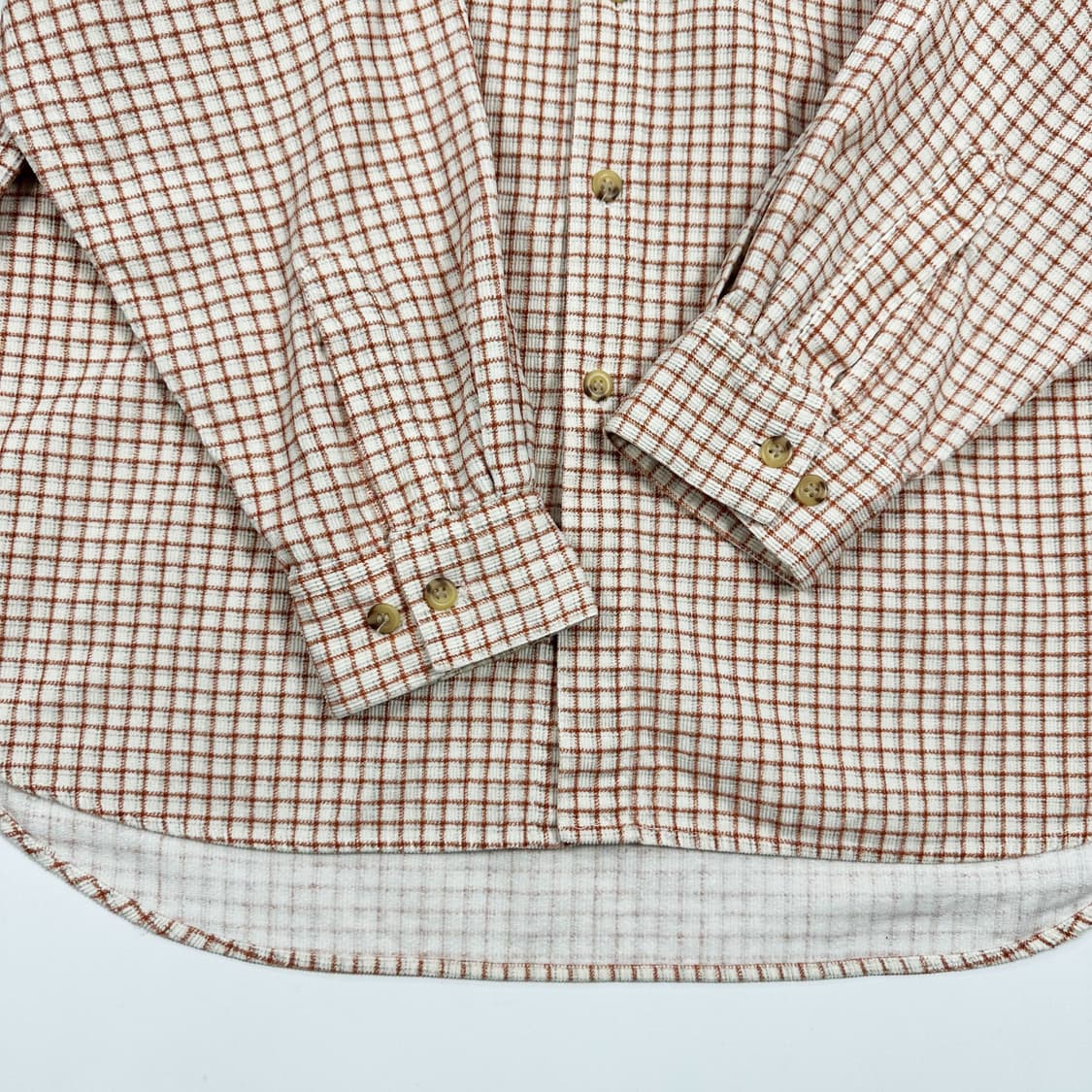 반스 올드스쿨 오버핏 체크패턴 울 셔츠 L 상품이미지4