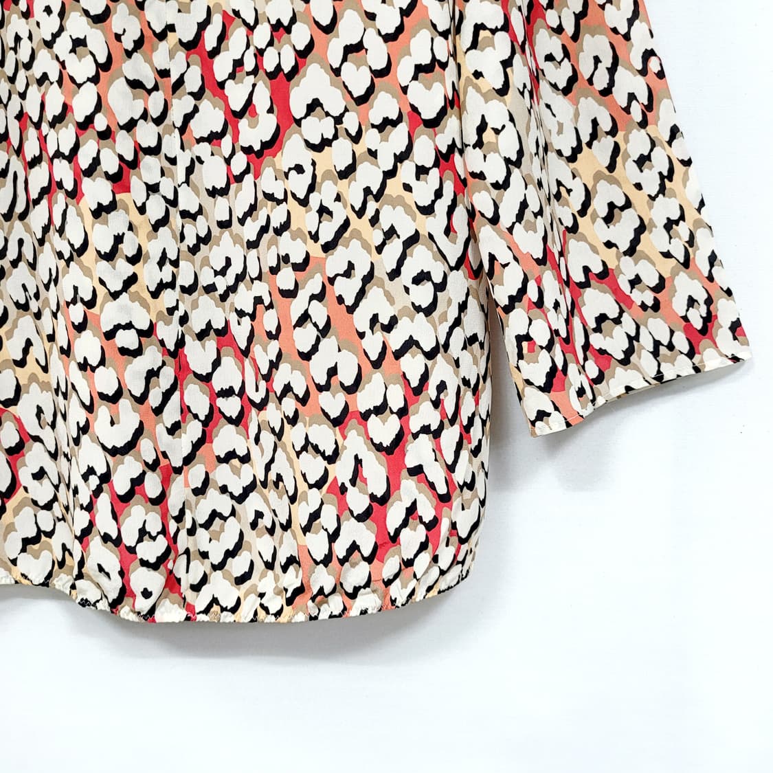 롱샴 실크 블라우스 코랄 상품이미지3