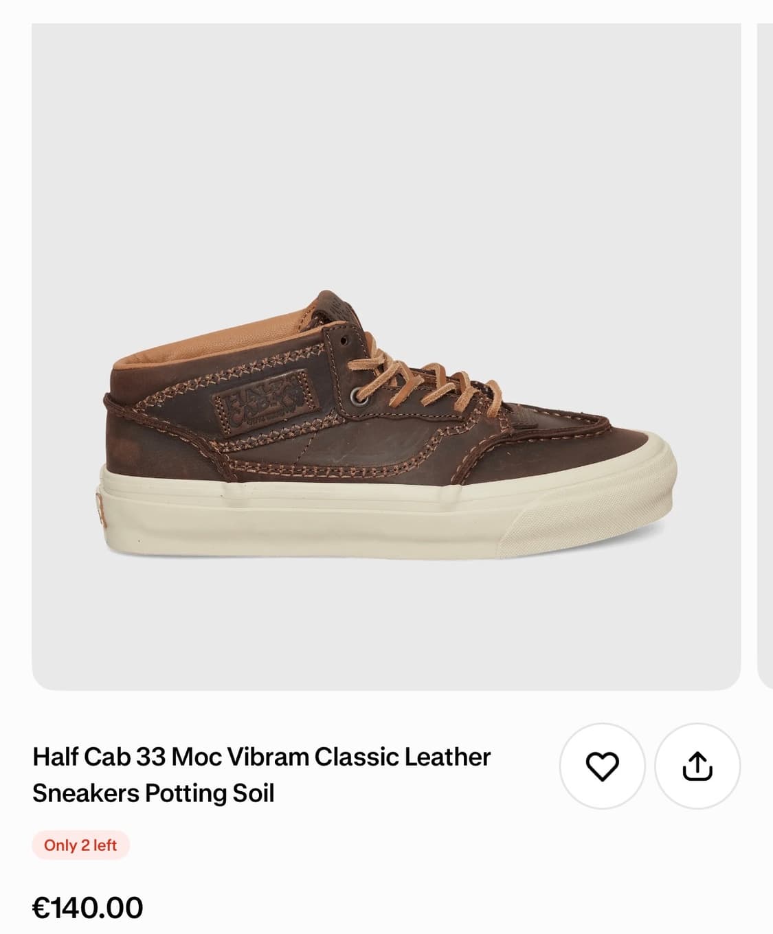 반스 OTW 하프캡 33 비브람 리얼레더 상품이미지2