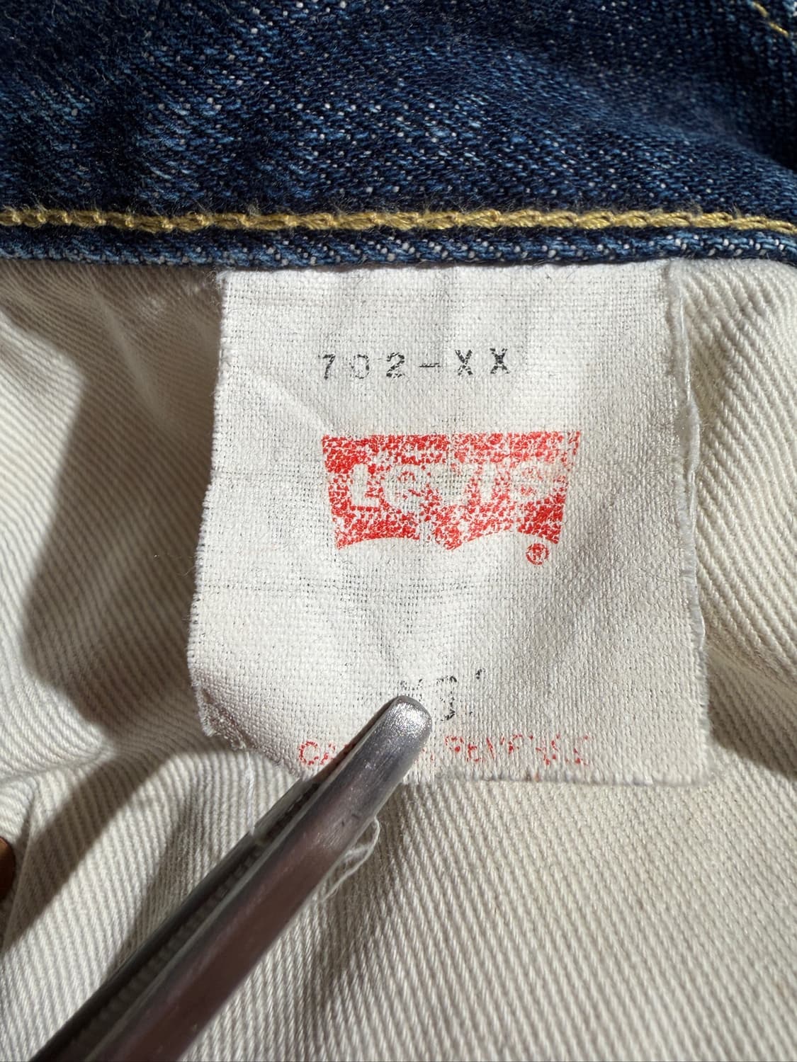 90s LVC 702-XX(30, Made In Japan) 상품이미지8