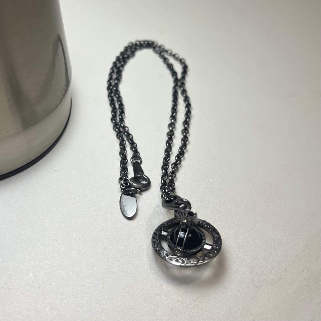 비비안웨스트우드 오리엔탈 orb 목걸이 블랙 상품이미지3