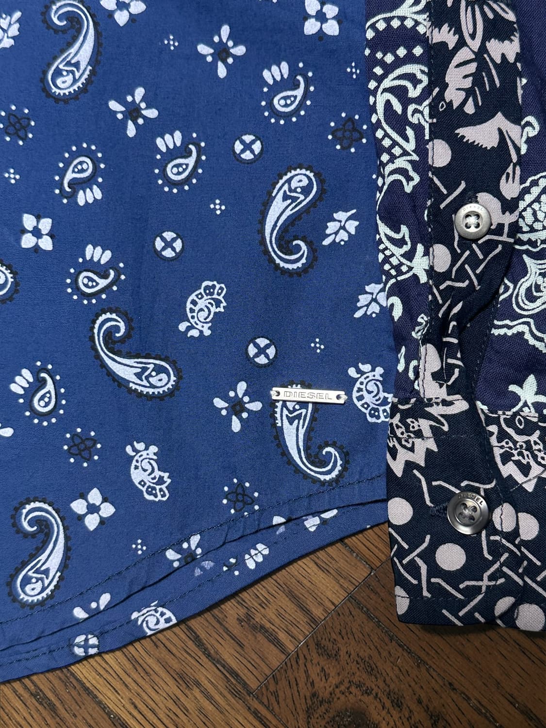 디젤 페이즐리 패치워크 셔츠 상품이미지6