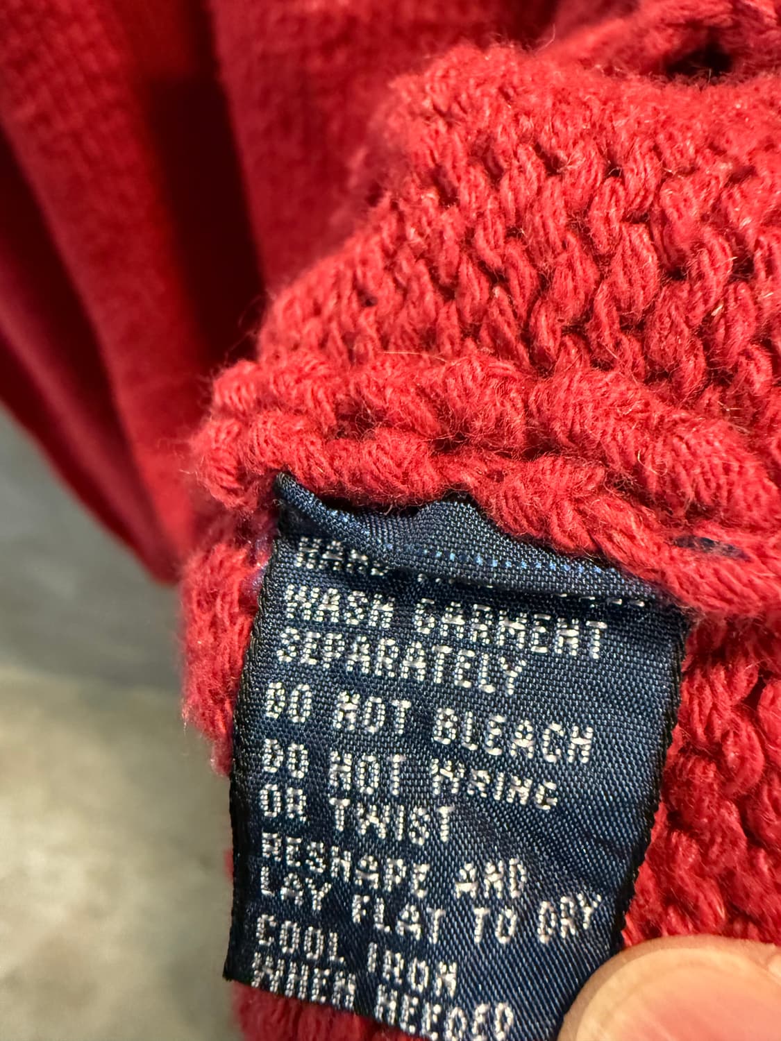 폴로 랄프로렌 이글 로고 핸드니트 스웨터 레드 M 상품이미지6