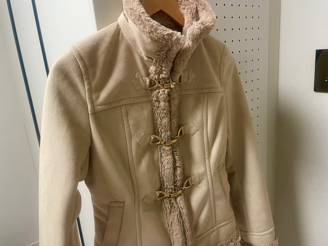 빈티지 베이지 퍼 자켓 상품이미지3
