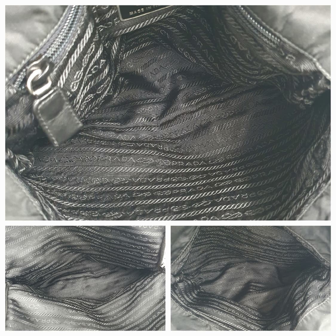 프라다 삼각로고 은장 체인 블랙 숄더백 상품이미지10