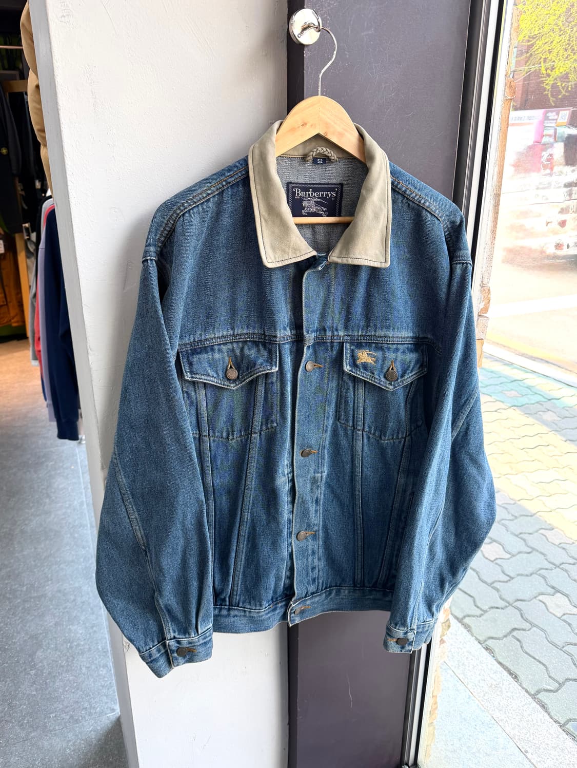 52/ 버버리 1990AW 로고 데님 자켓 상품이미지2