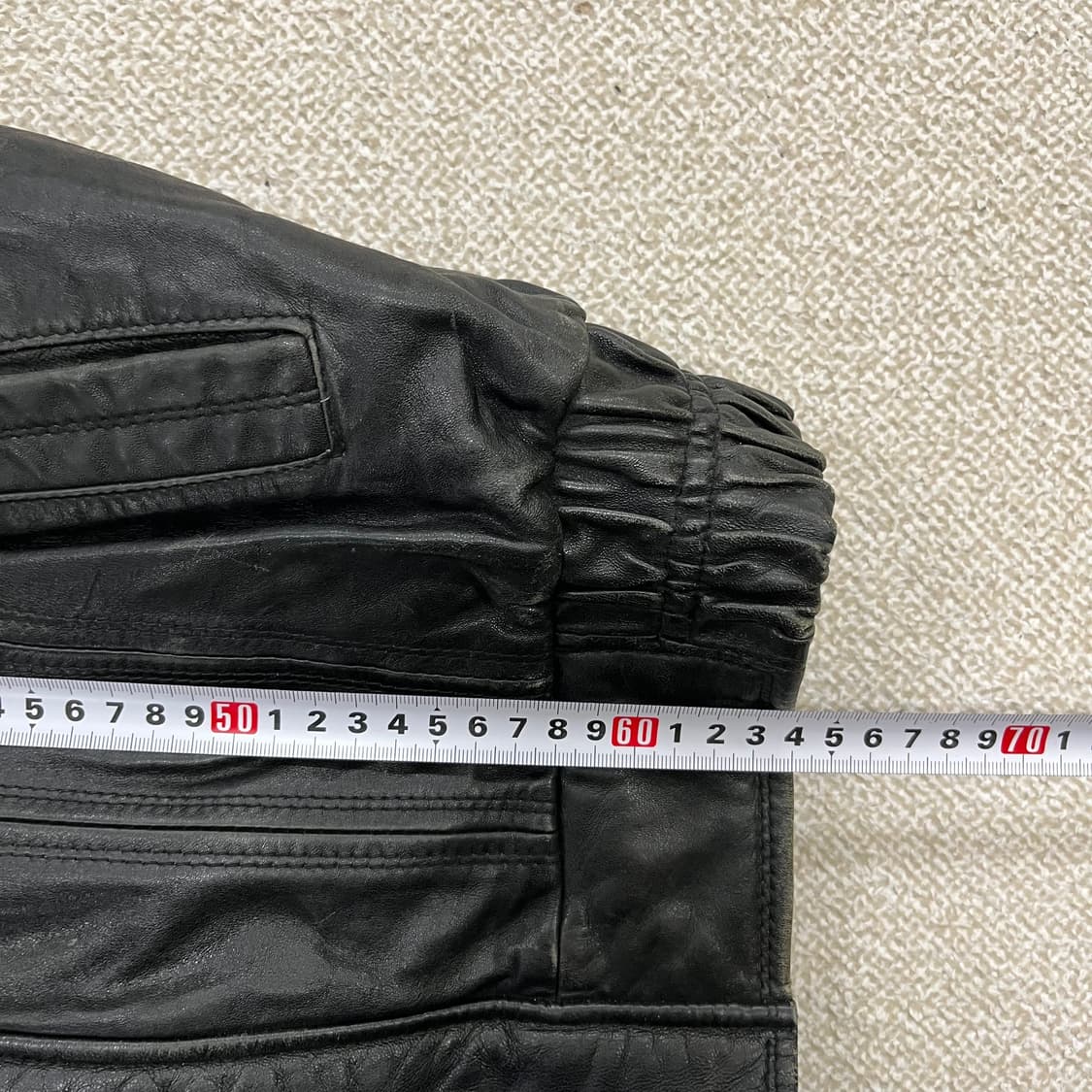 [95] WISSEN 빈티지 블랙 레더 봄버 라이더 자켓 0106M1 상품이미지7