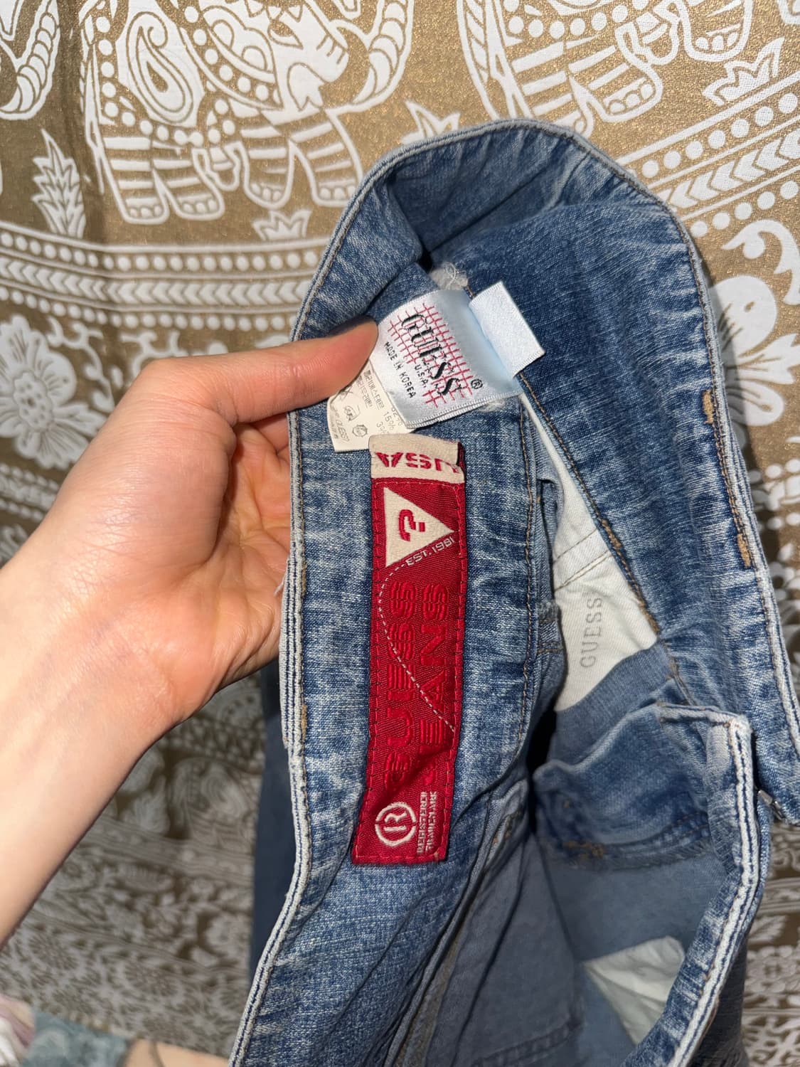 게스 여성 포켓 카고 데님팬츠  상품이미지6